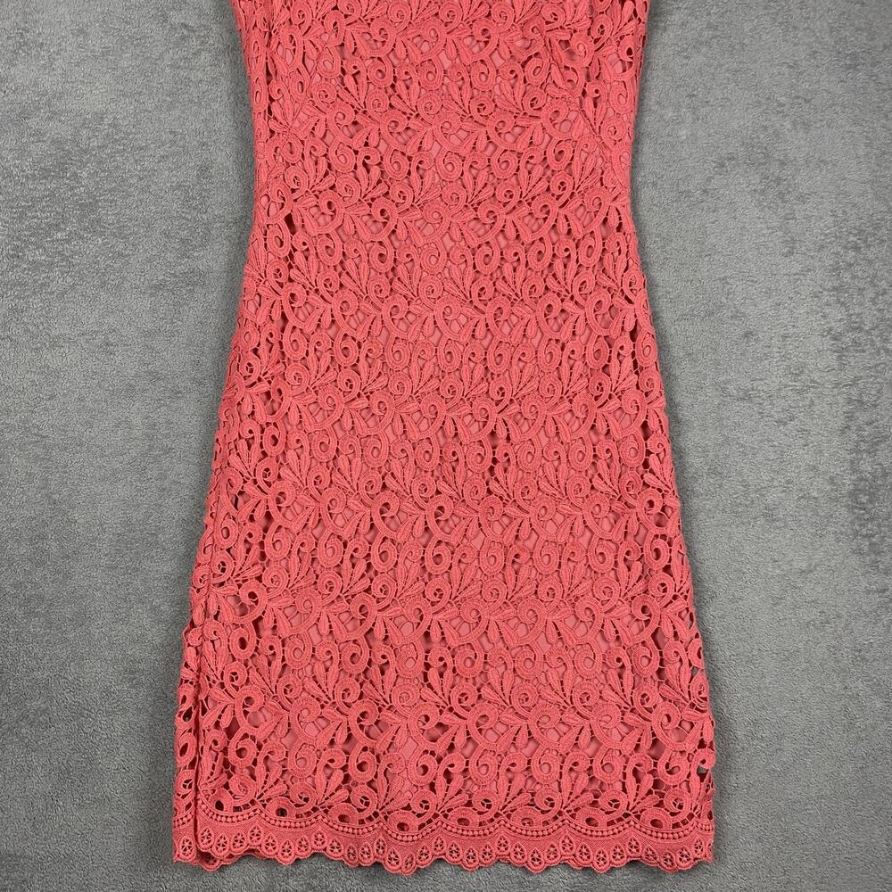 Lauren Ralph Lauren Dress Womens 2 Pink Lace Sleeveless Sheath Formal Cocktail - Picture 3 of 13
